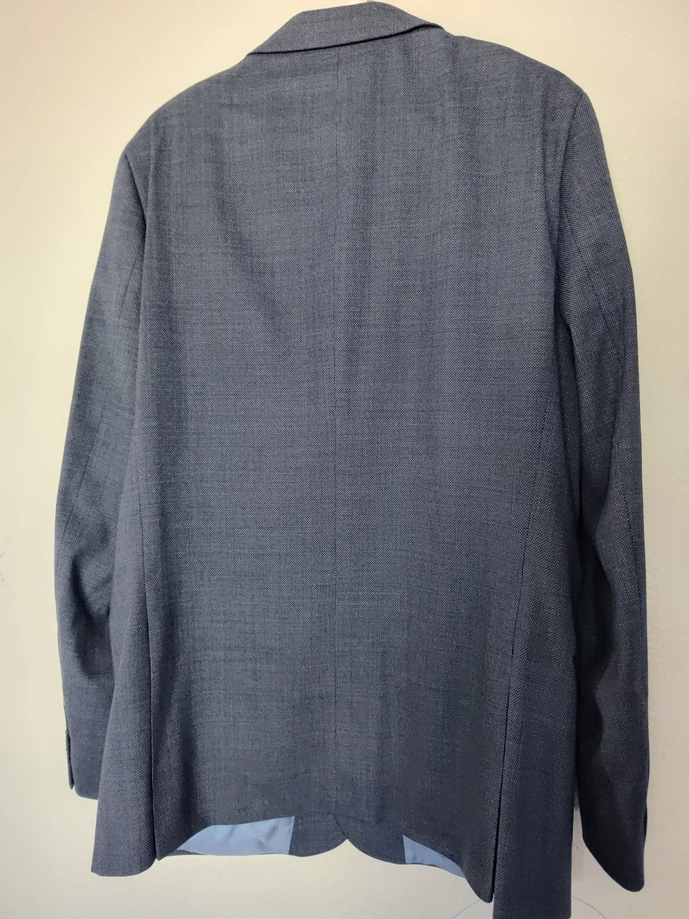 Original Penguin Navy Textured Sport Coat with Light Blue Lining Mens Size 44L